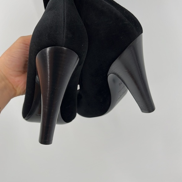 ❌SOLD❌ Saint Laurent Velvet Phantom Pantaboots Nero & Pearl WAIST 34 \ SHOES 38 - Picture 11 of 17